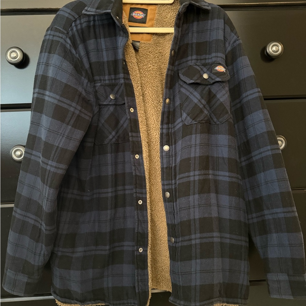 Dickies Men's Fleece Lined Flannel Jacket
